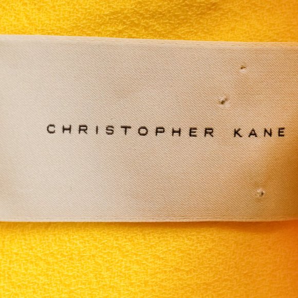 Christopher Kane Yellow Crepe Metallic Embellishment Tank - Picture 4 of 9